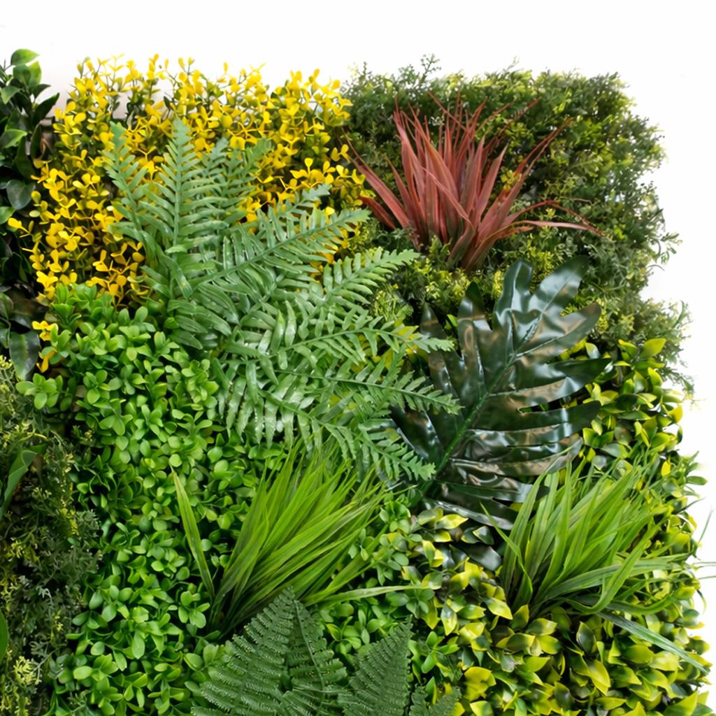 100cm Artificial Tropical Mixed Green Wall Panel with Monstera and Fern Foliage – image 2