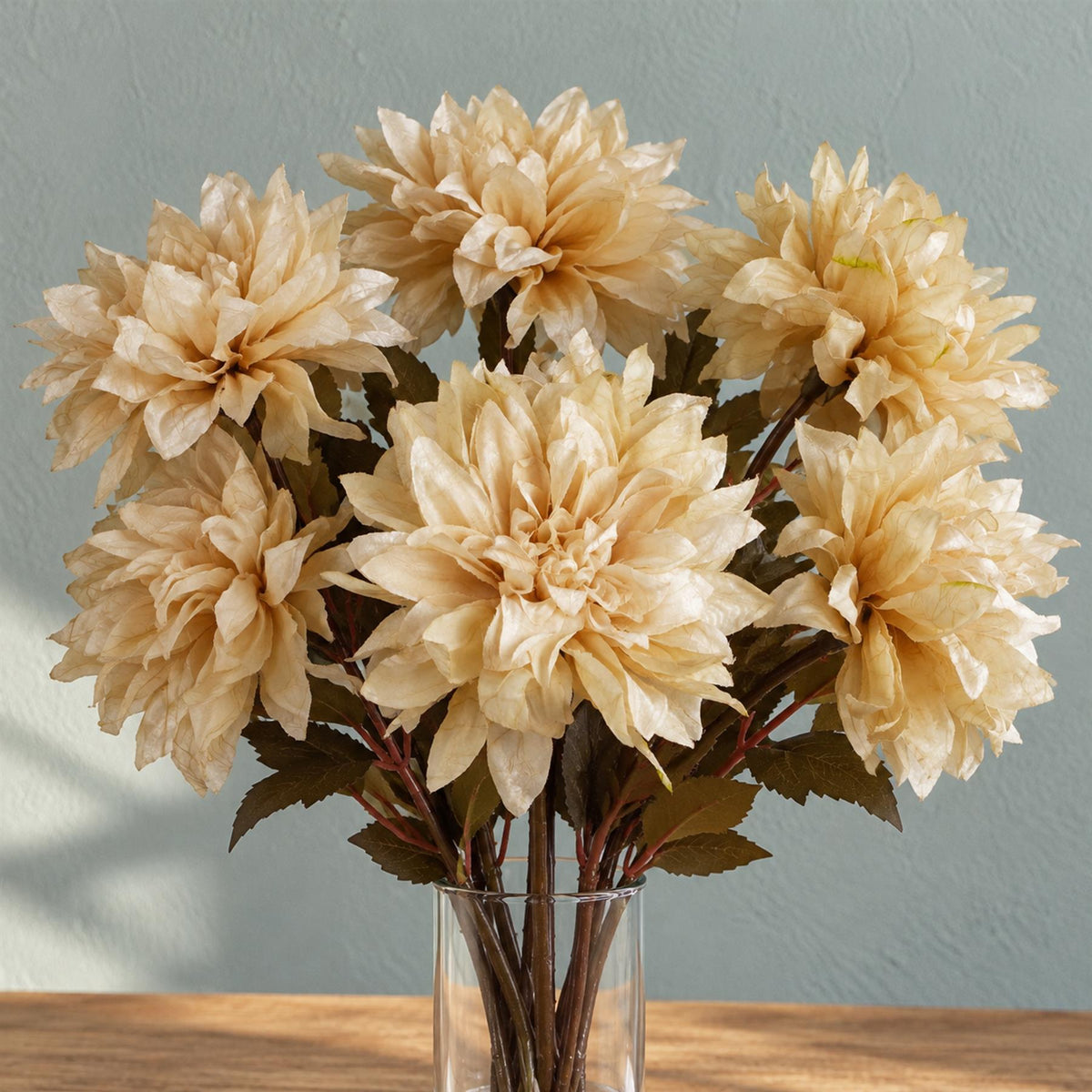 55cm Artificial Faux Dahlia Flower Stem
