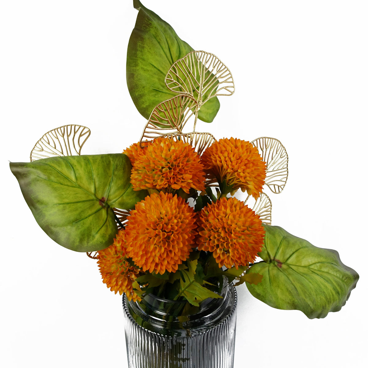 50cm Artificial Green Plastic Leaf Stem – image 4