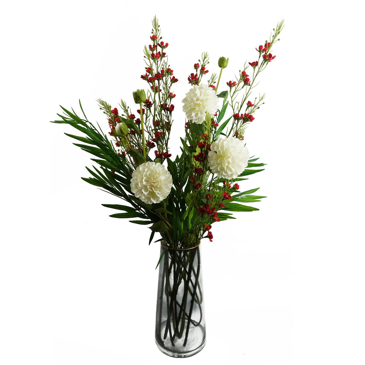 100cm Artificial Foliage Stem with Small Flowers – image 2