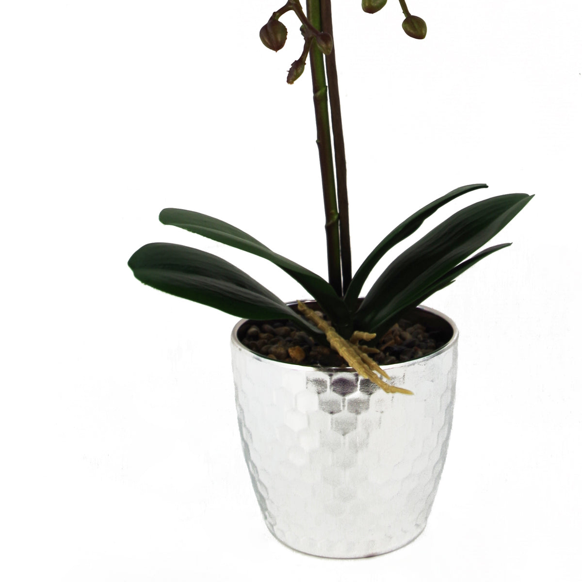 50cm Phalaenopsis Orchid Artificial - Light Pink Silver – image 4