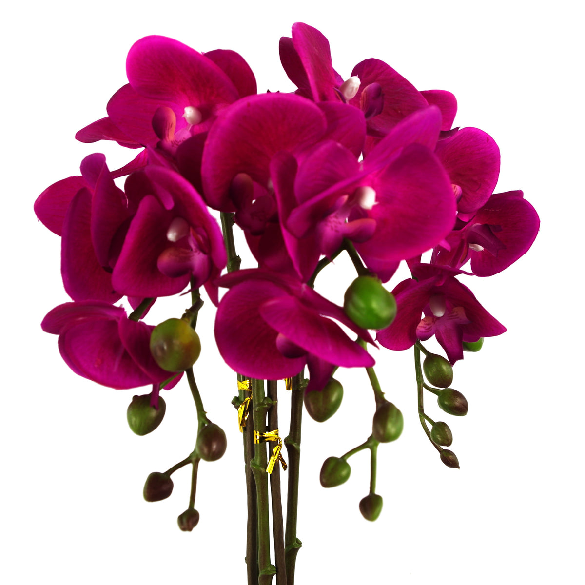 52cm Artificial Orchid Large - Dark Pink / Silver – image 2