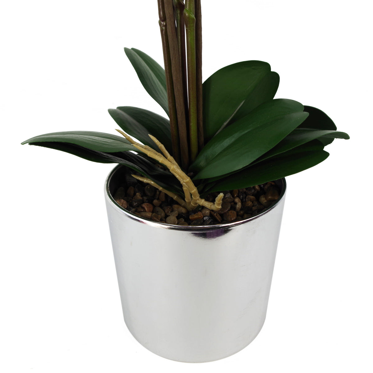 52cm Artificial Orchid Large -White / Silver – image 4