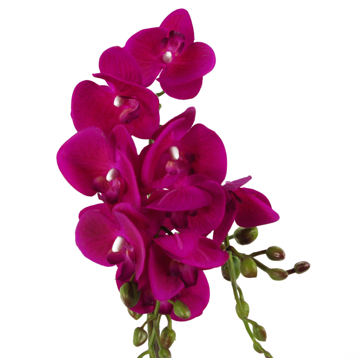 54cm Artificial Orchid Plant - Dark Pink Gold Pot – image 2