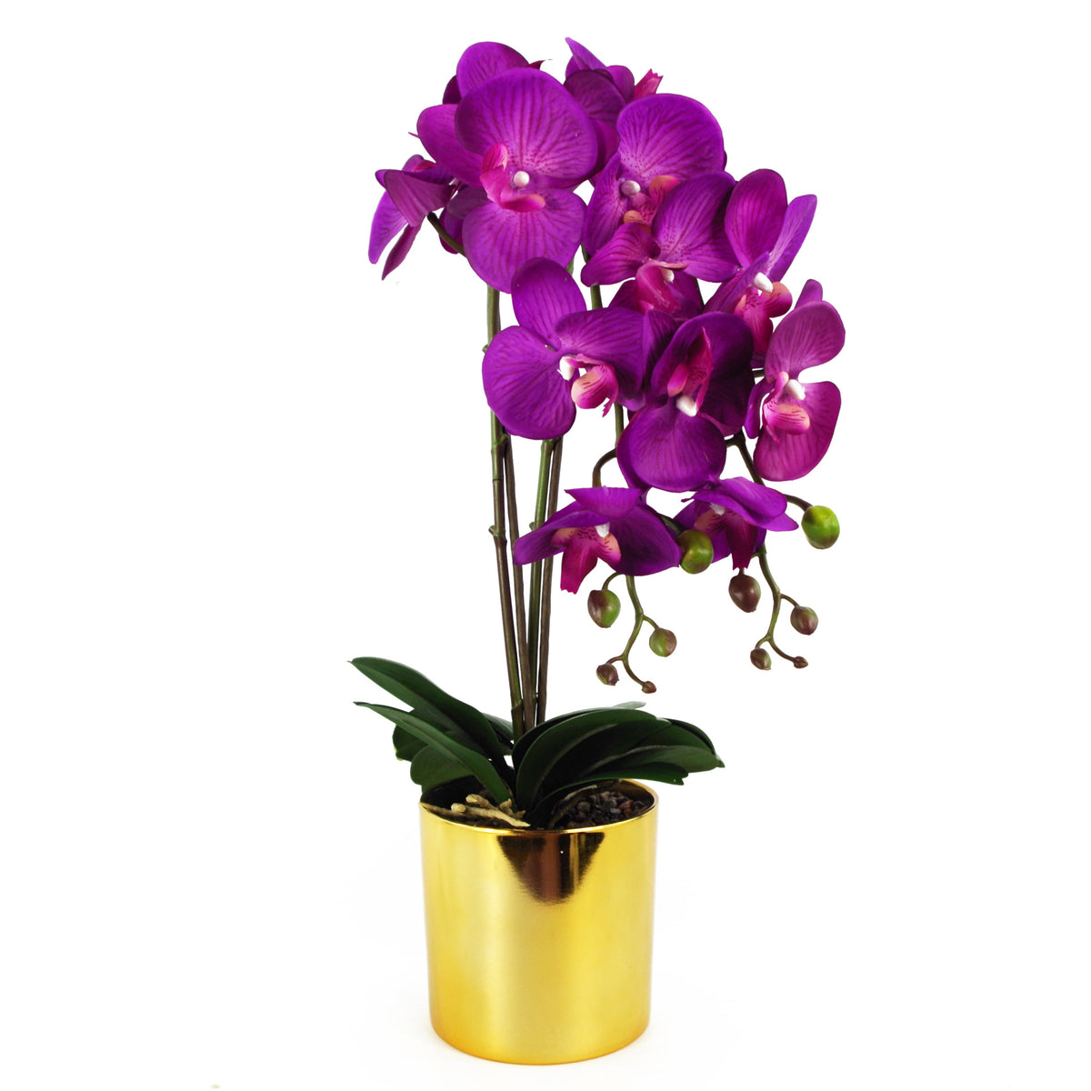 52cm Artificial Orchid Large - Purple / Gold – image 3