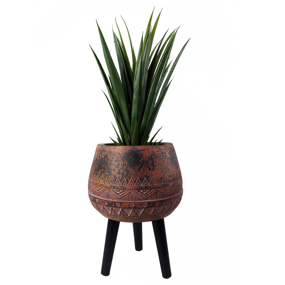 44cm x 30cm Large Zaturn Planter Brown / Black with Legs Large – image 2