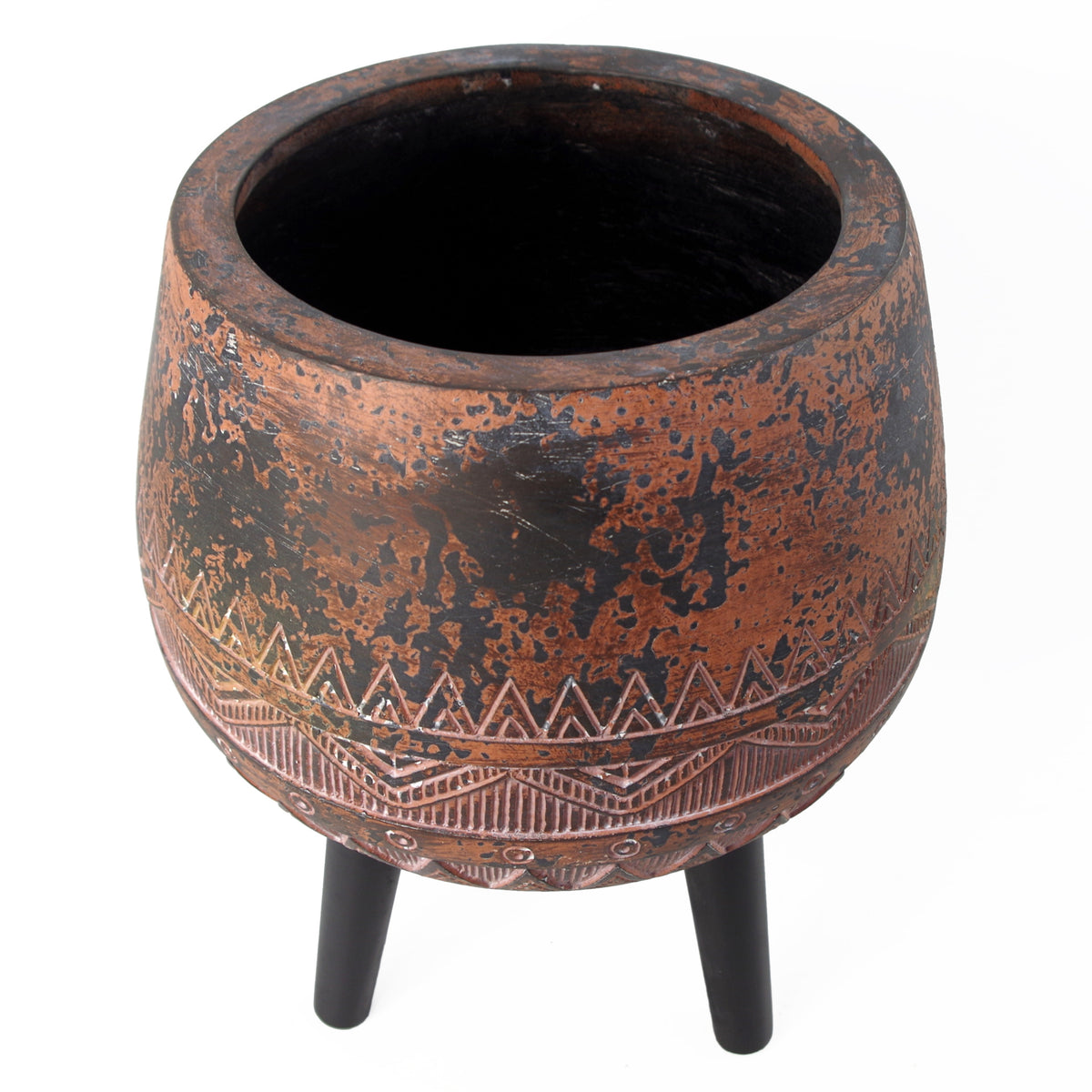 44cm x 30cm Large Zaturn Planter Brown / Black with Legs Large – image 6