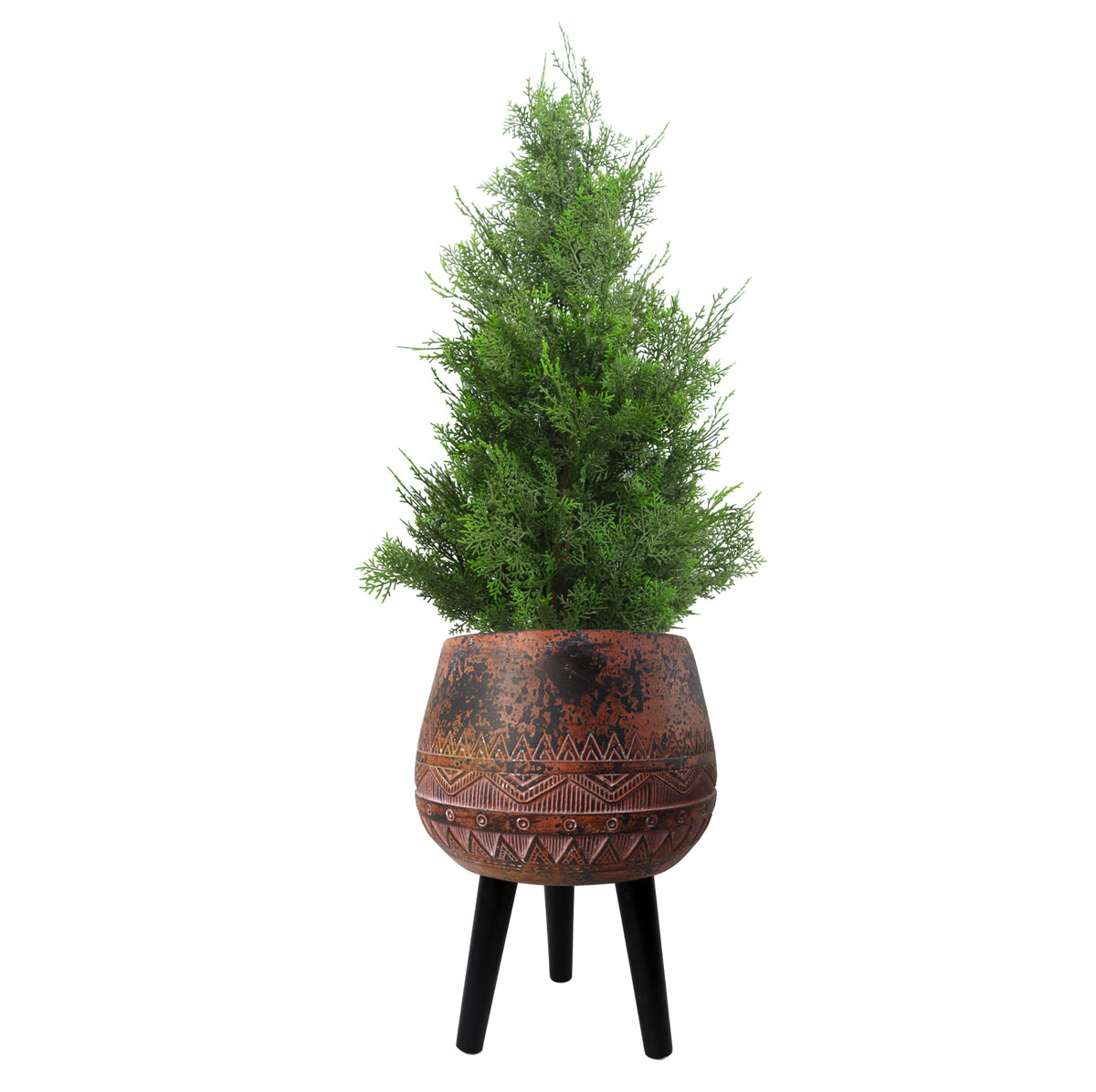 44cm x 30cm Large Zaturn Planter Brown / Black with Legs Large – image 4