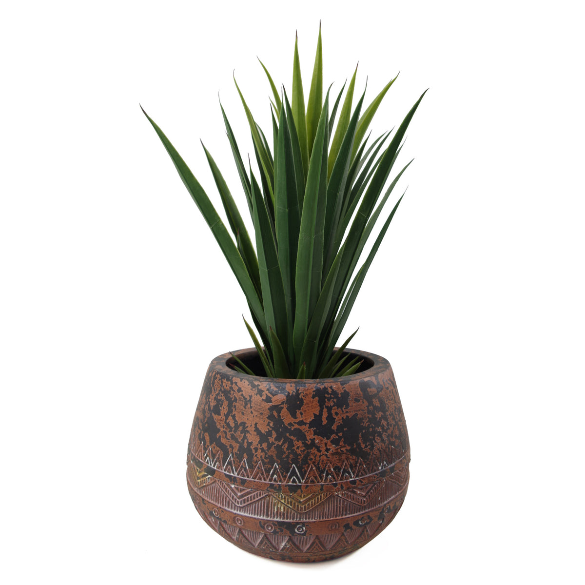 24cm x 30cm Large Zaturn Planter Brown / Black – image 2