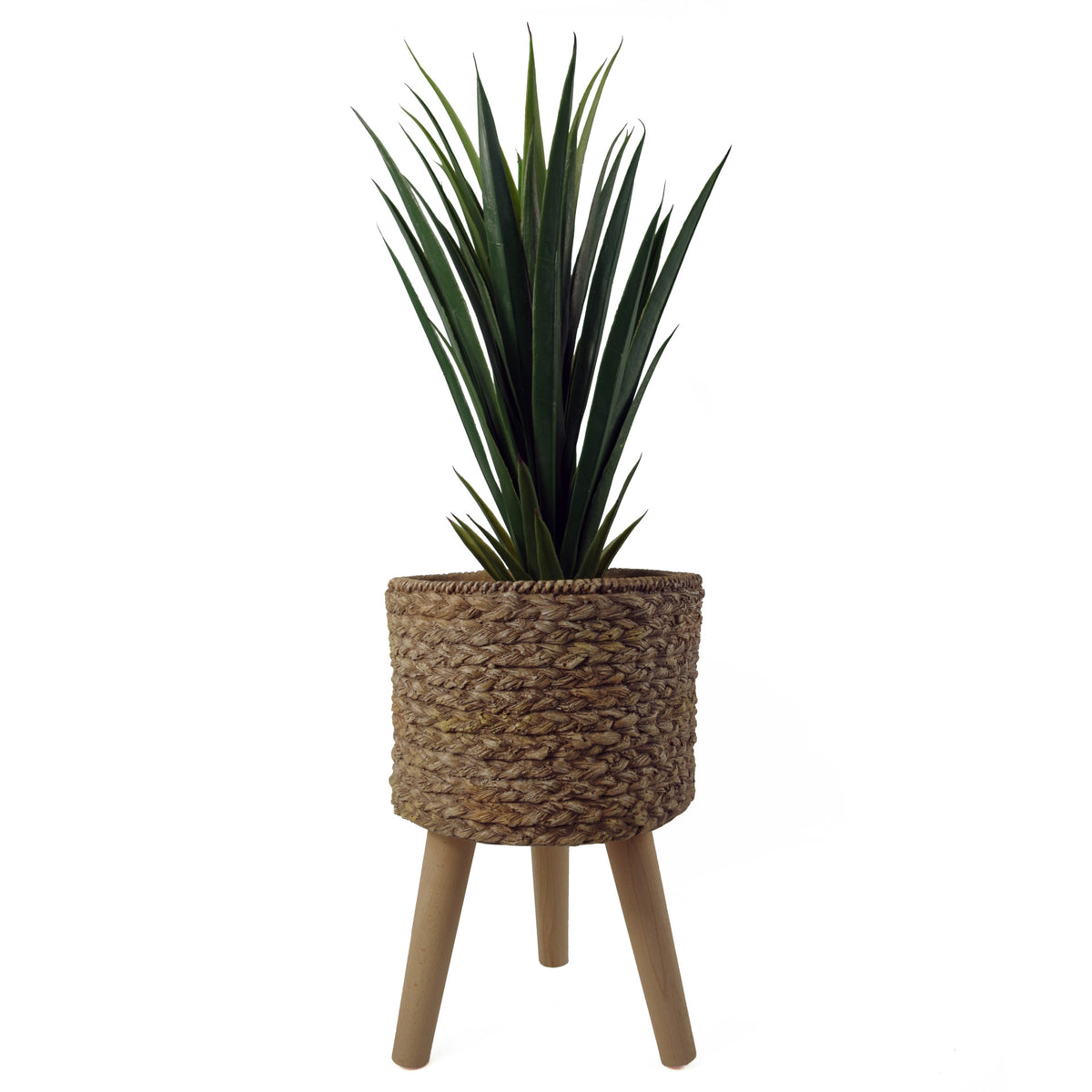 39cm x 26cm Woven Effect Composite Large Planter – image 2