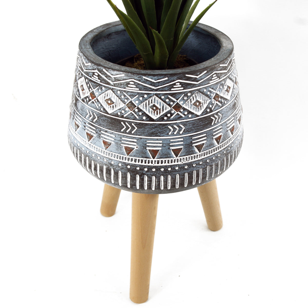 44cm x 26cm Aztec Blue Composite Large Planter – image 8
