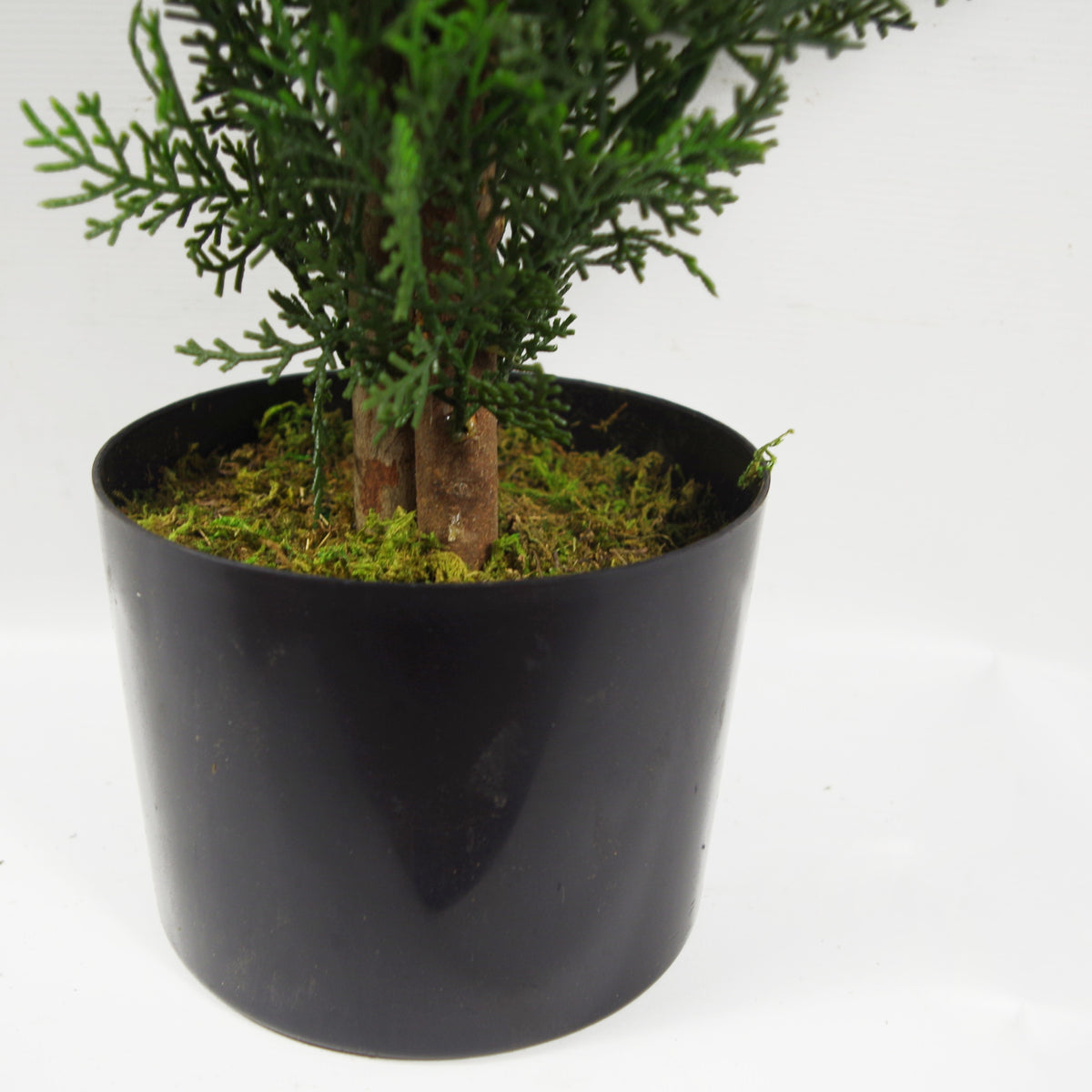 90cm Artificial Cypress Topiary Tree With Natural Wood Trunk – image 7