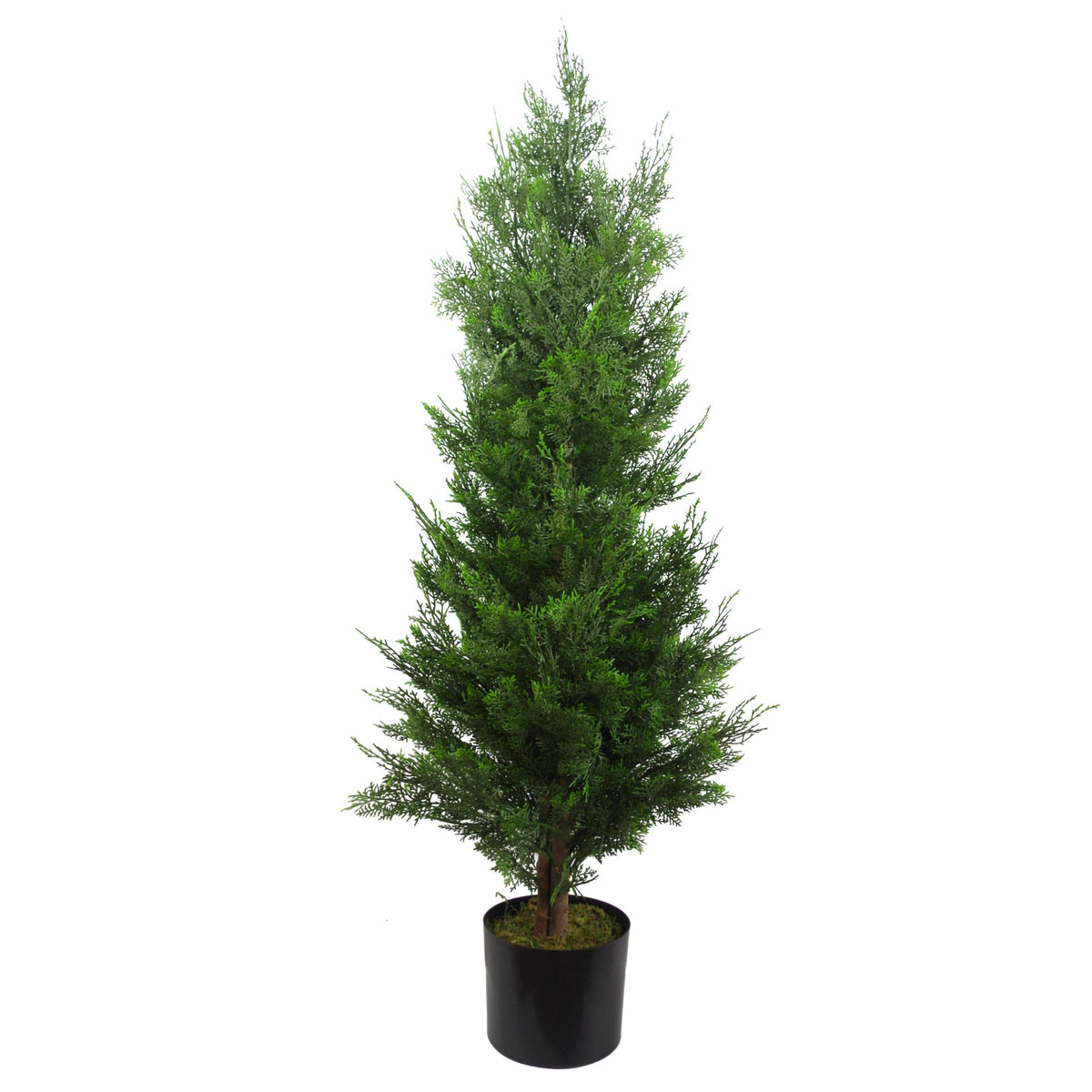 90cm Artificial Cypress Topiary Tree With Natural Wood Trunk – image 4
