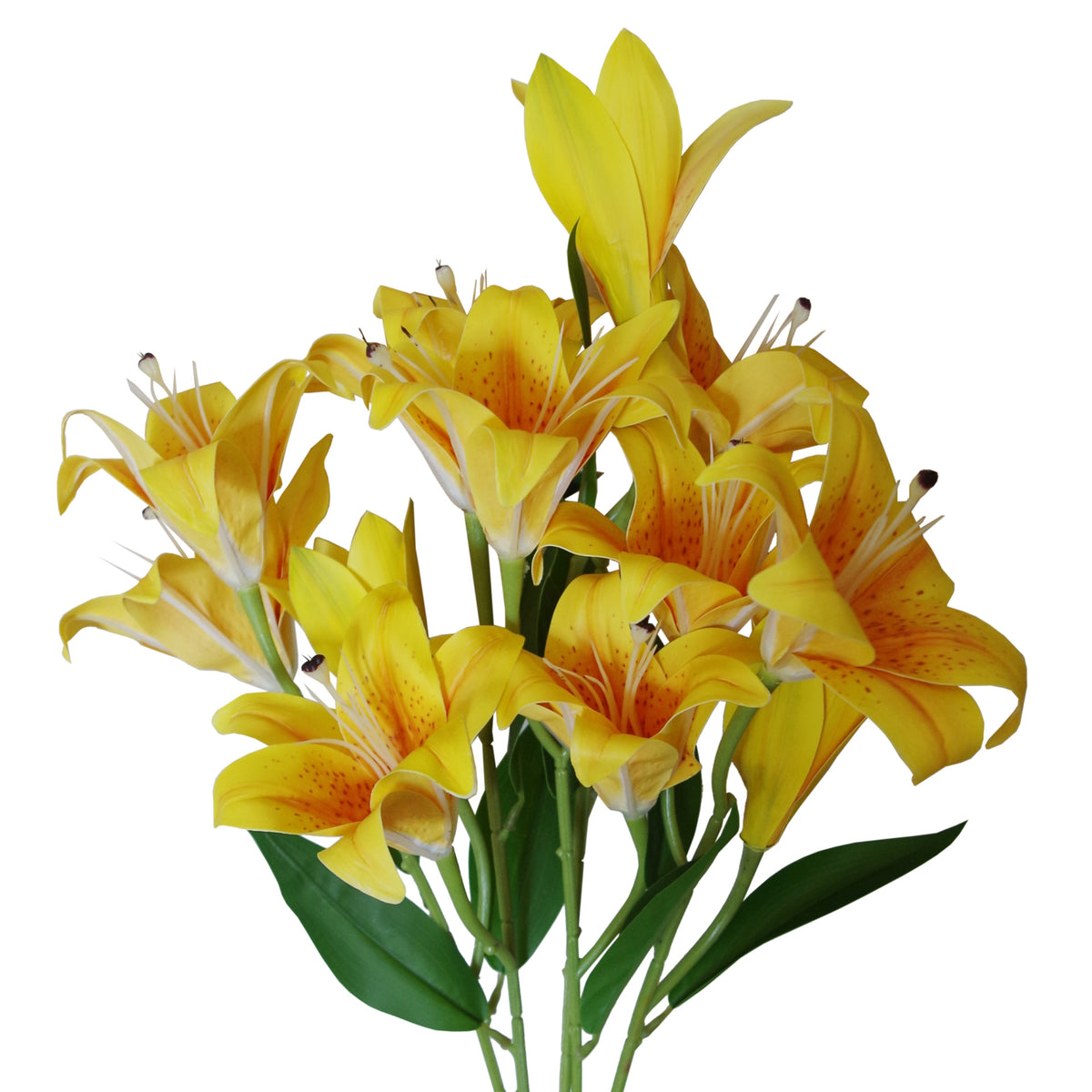 60cm Artificial Lily Stem Yellow – image 4