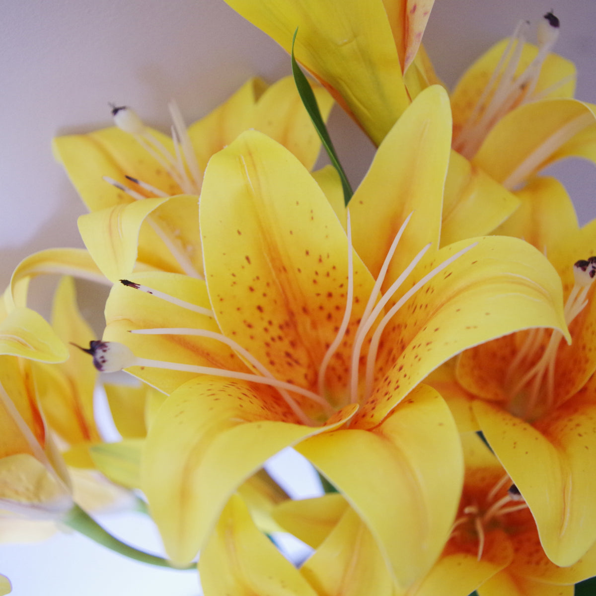 60cm Artificial Lily Stem Yellow – image 2
