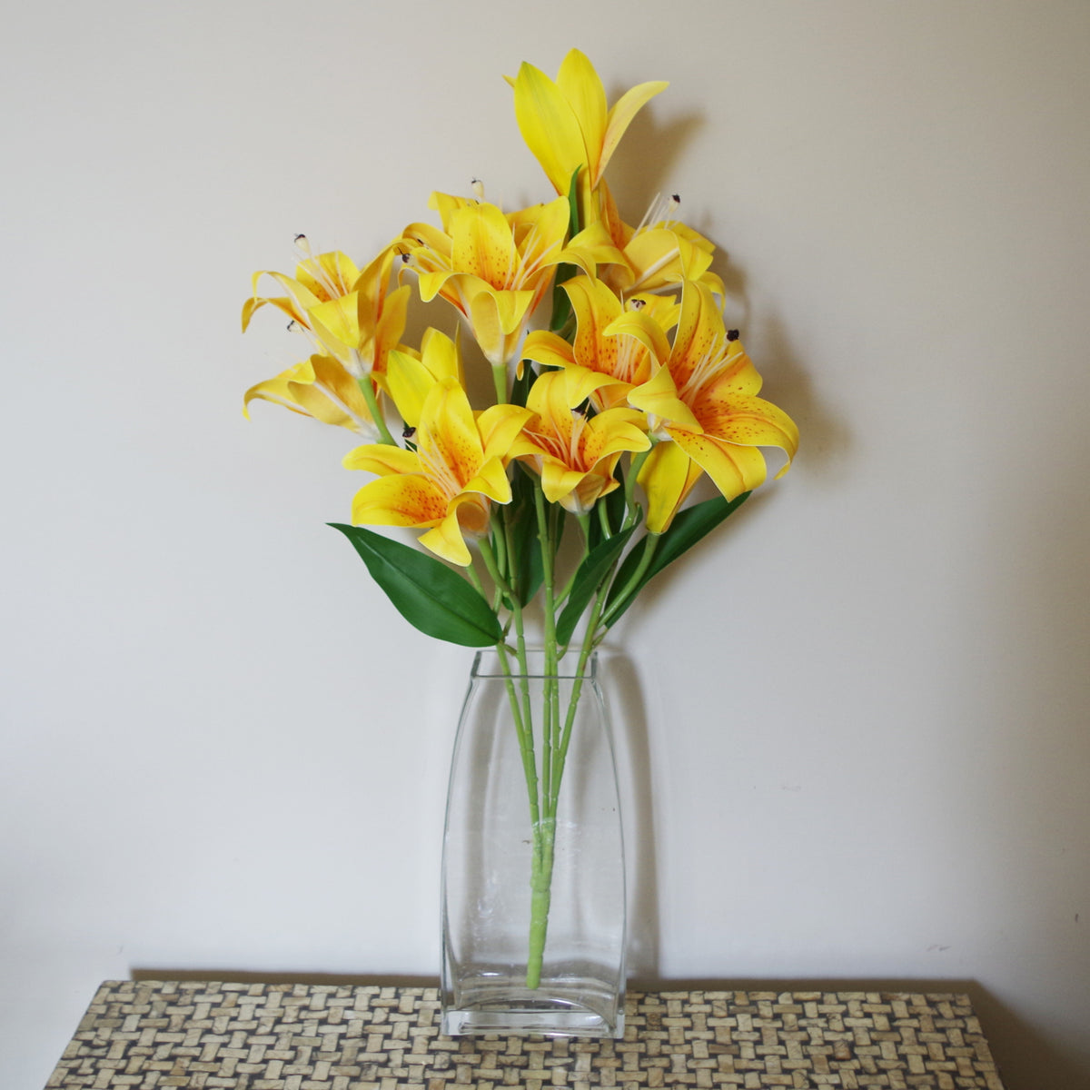 60cm Artificial Lily Stem Yellow – image 6