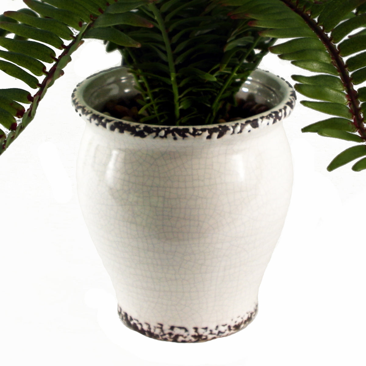 40cm Artificial Fern Bush in Decorative Planter – image 4