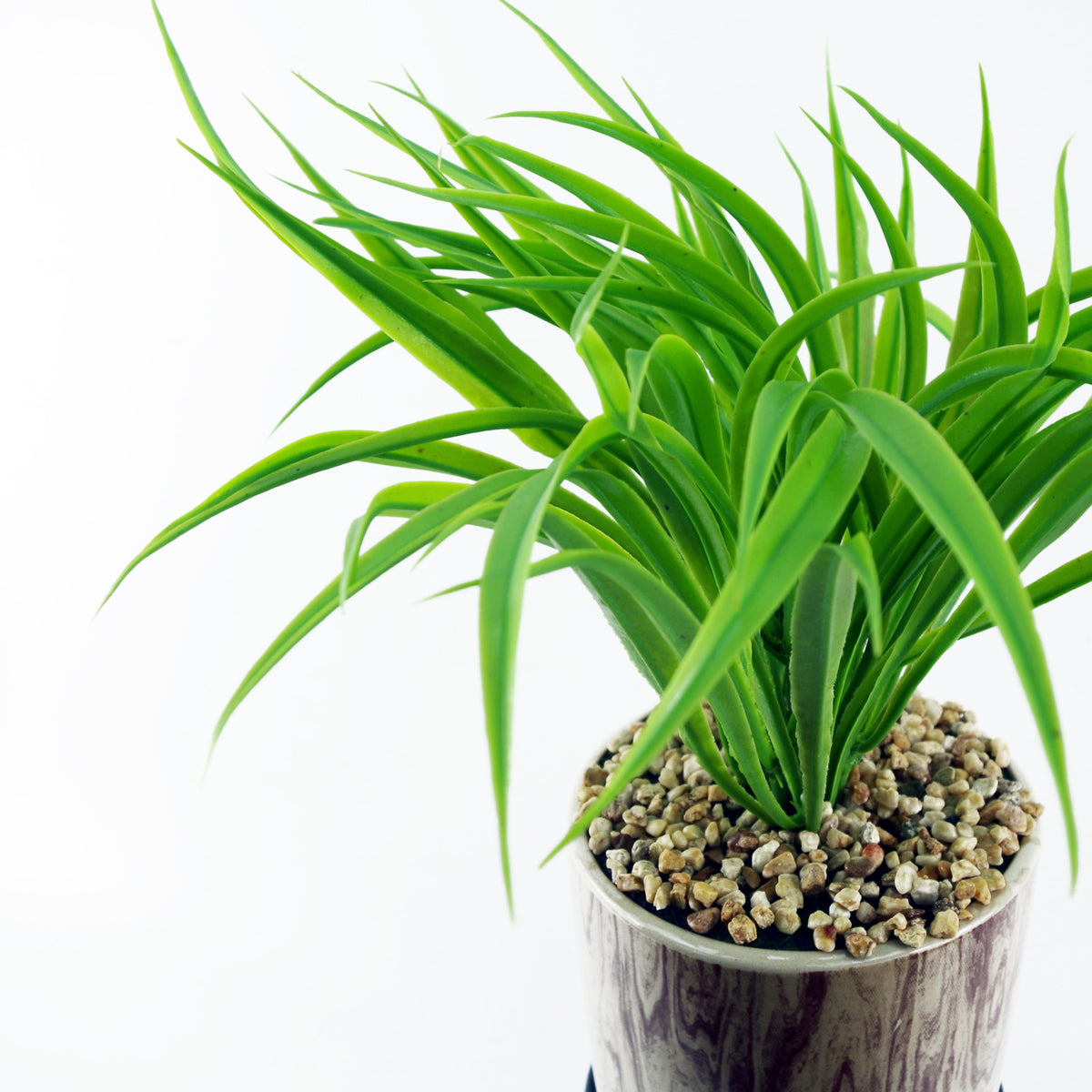 35cm Artificial Grass with Ceramic Planter & Metal Stand – image 5