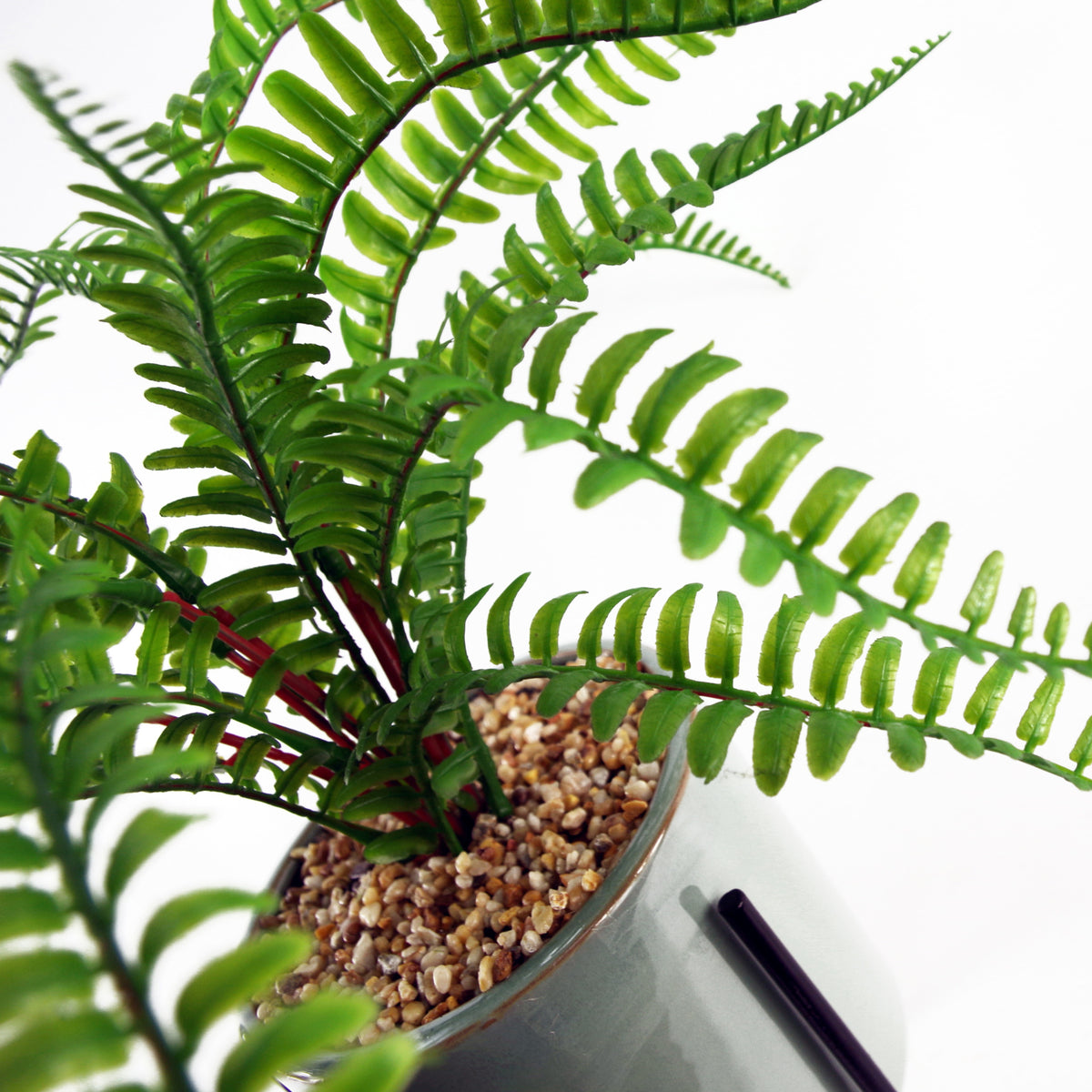 40cm Artificial Fern with Ceramic Planter & Stand – image 3