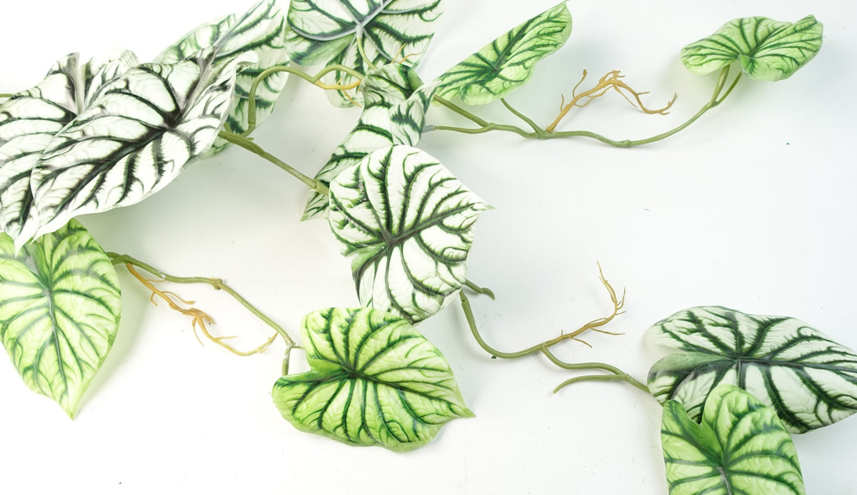 120cm Artificial Hanging Trailing Plant Alocasia Dragon Scale – image 8