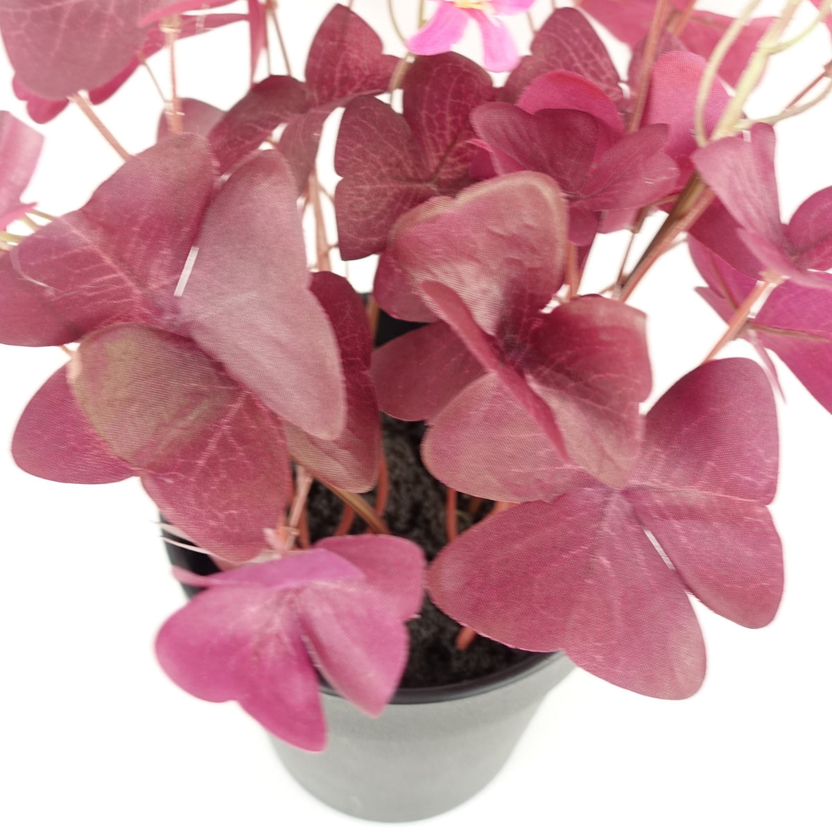 30cm Artificial Plant Purple Shamrock Pink Flowers Potted – image 2