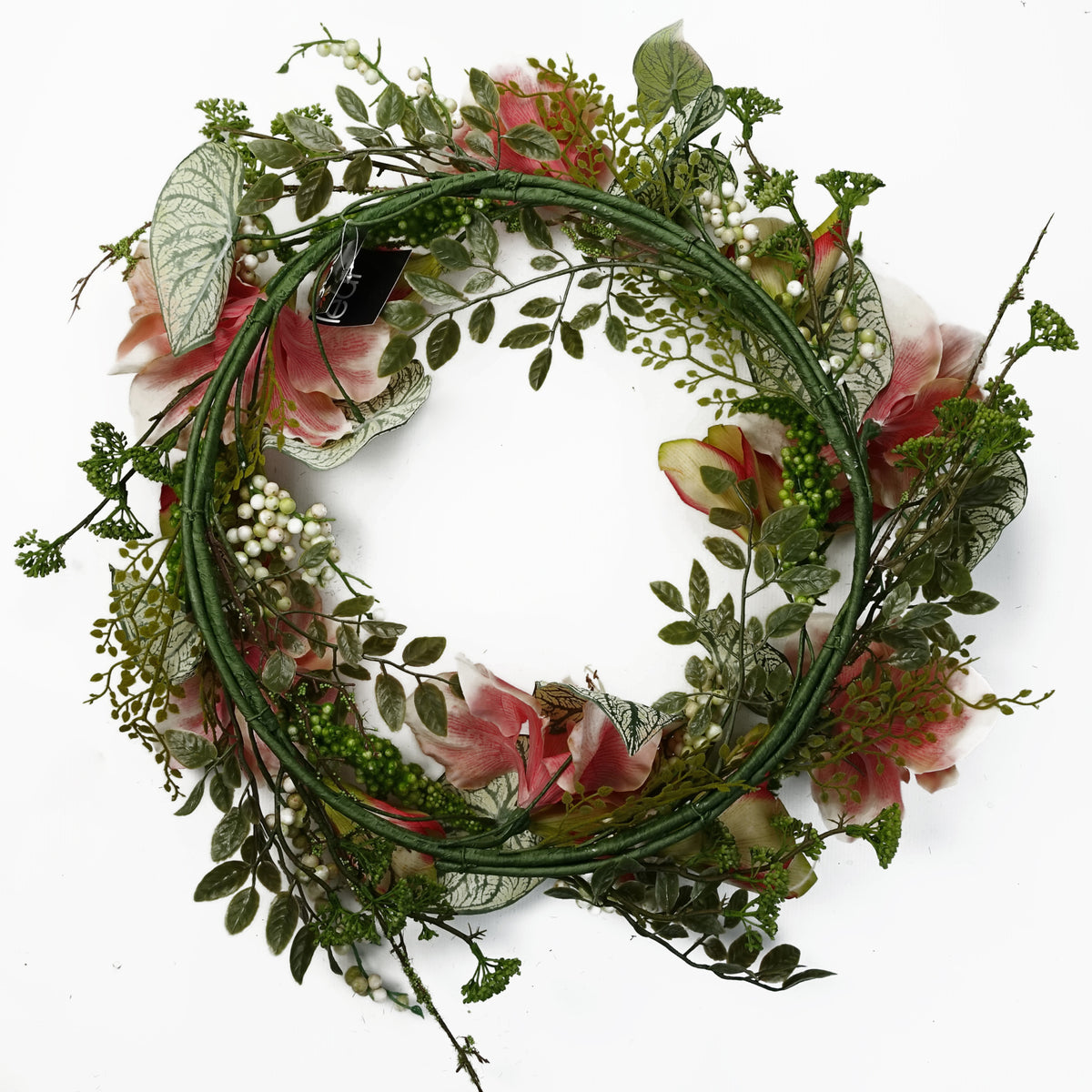 60cm Artificial Pink Lily Wreath – image 5