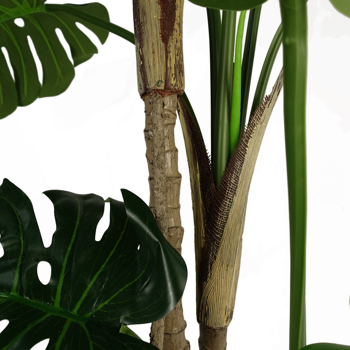 150cm (5ft) Luxury Artificial Monstera Plant Black Pot – image 15