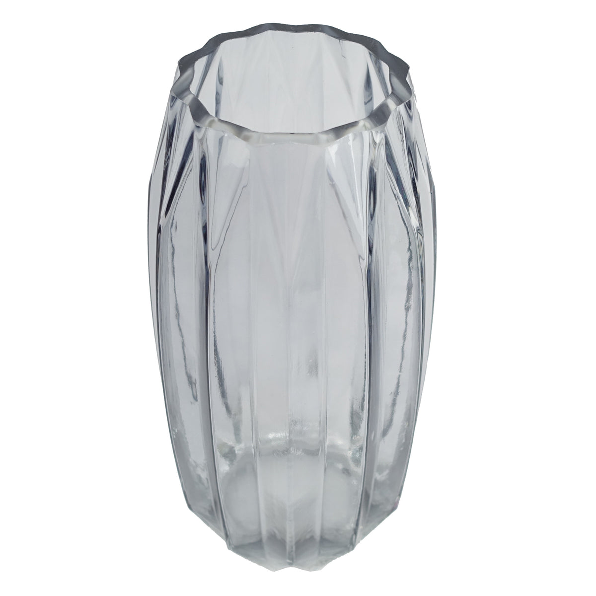 30cm Clear Contemporary Glass Vase – image 4