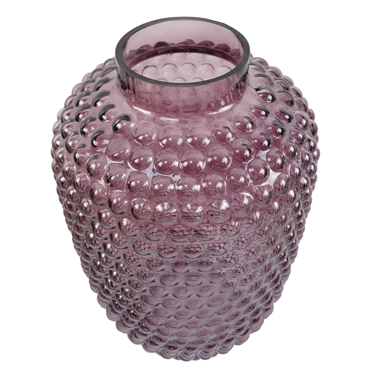 30cm Mulberry Purple Bubble Glass Vase – image 4