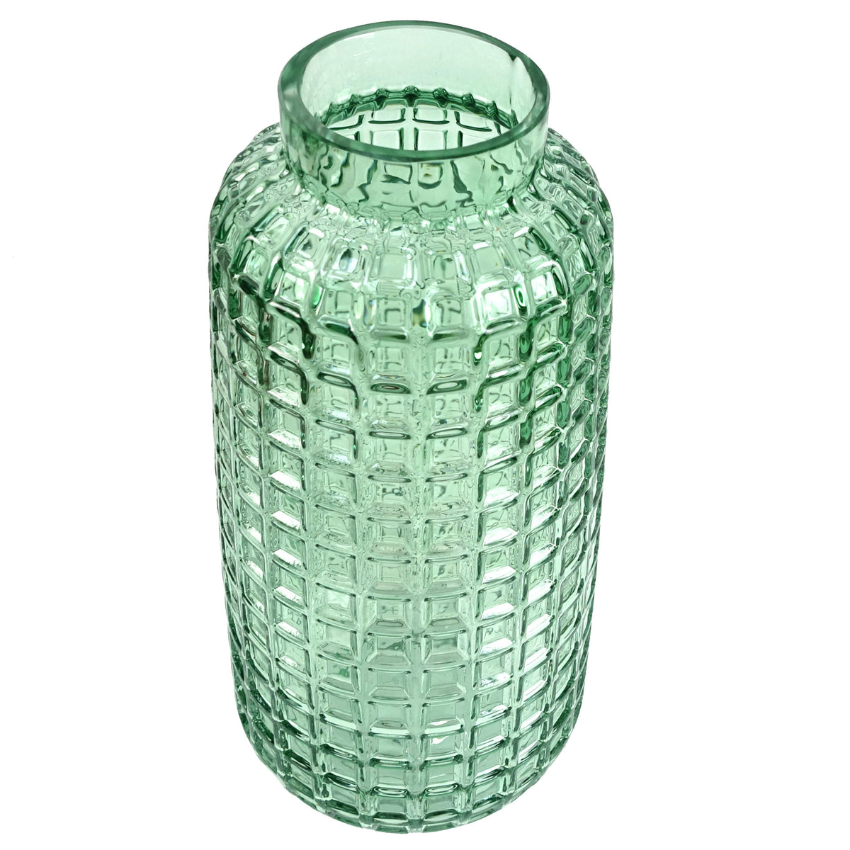 30cm Green Cube Glass Vase – image 4