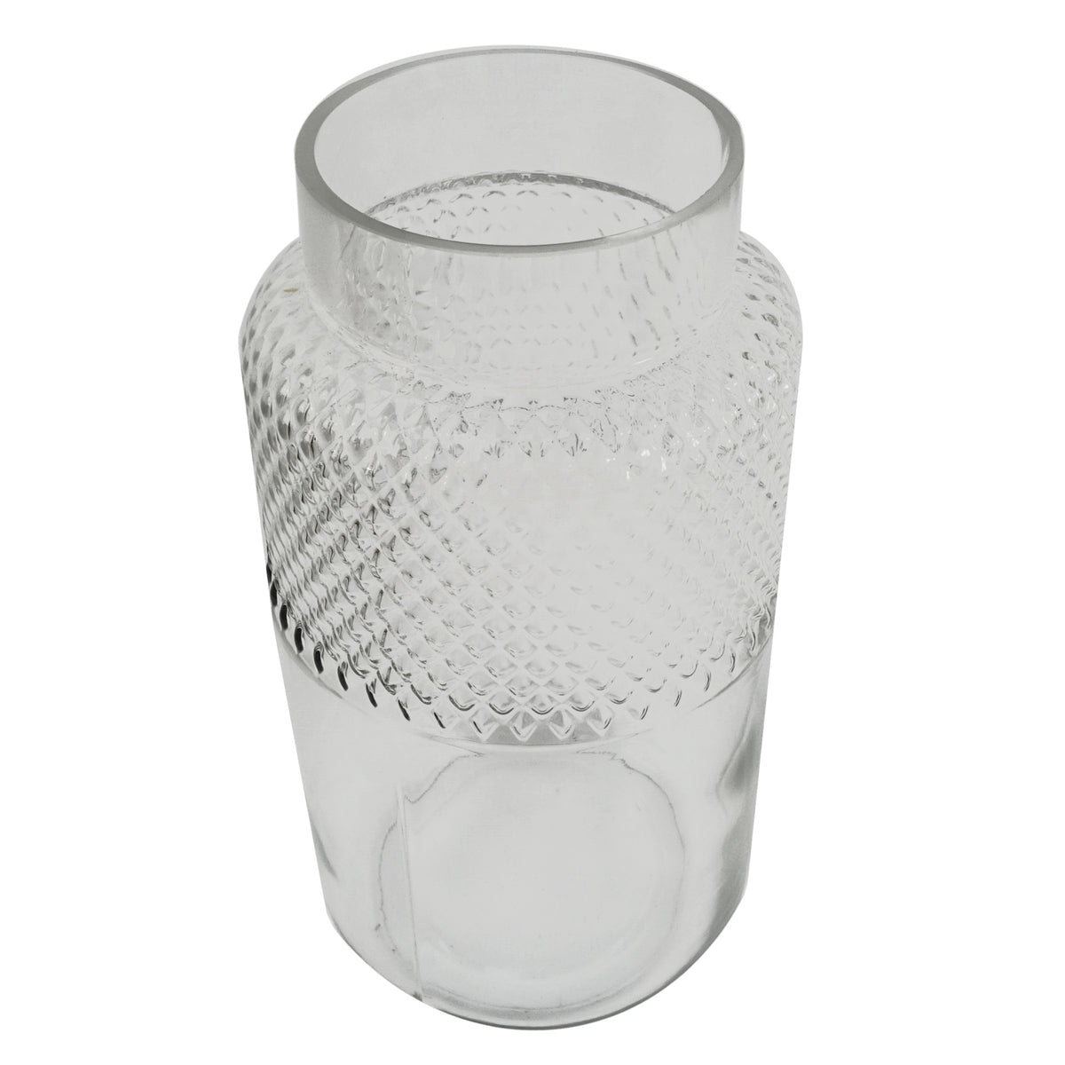 29cm Clear Glass Diamond Vase – image 4