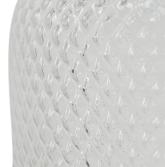 29cm Clear Glass Diamond Vase – image 5