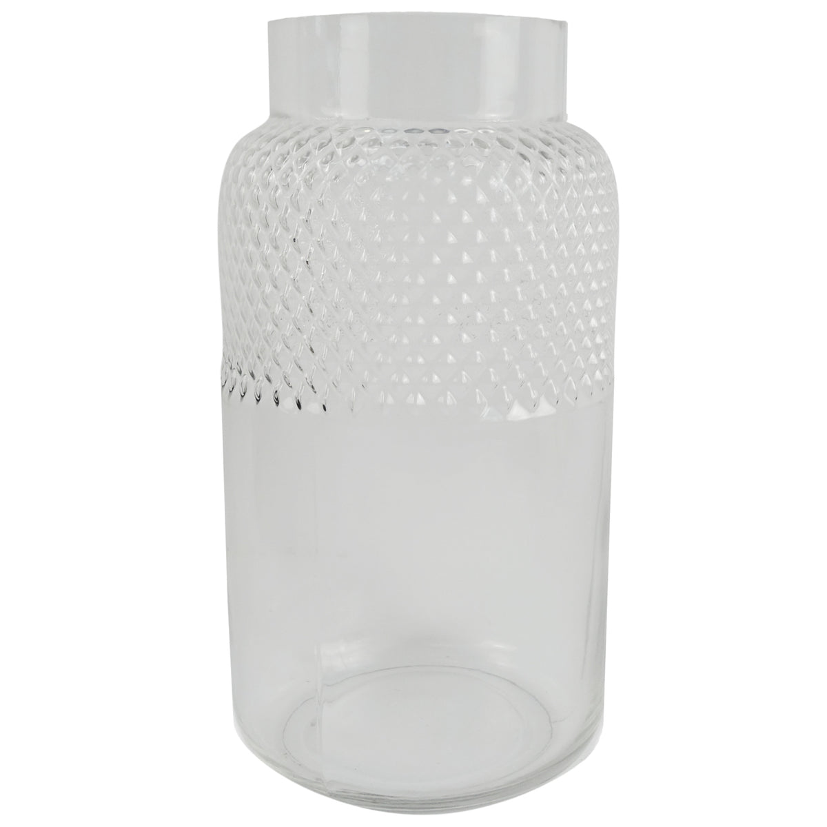 60cm Artificial Red Rose and Eucalyptus Glass Diamond Vase – image 3