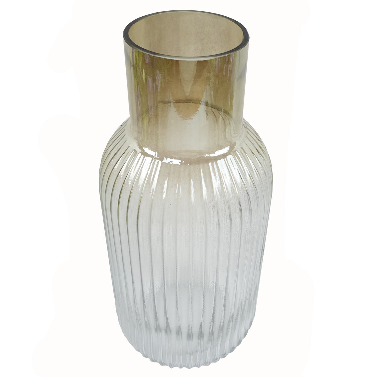 34cm Ridged Ombre Glass Vase – image 4