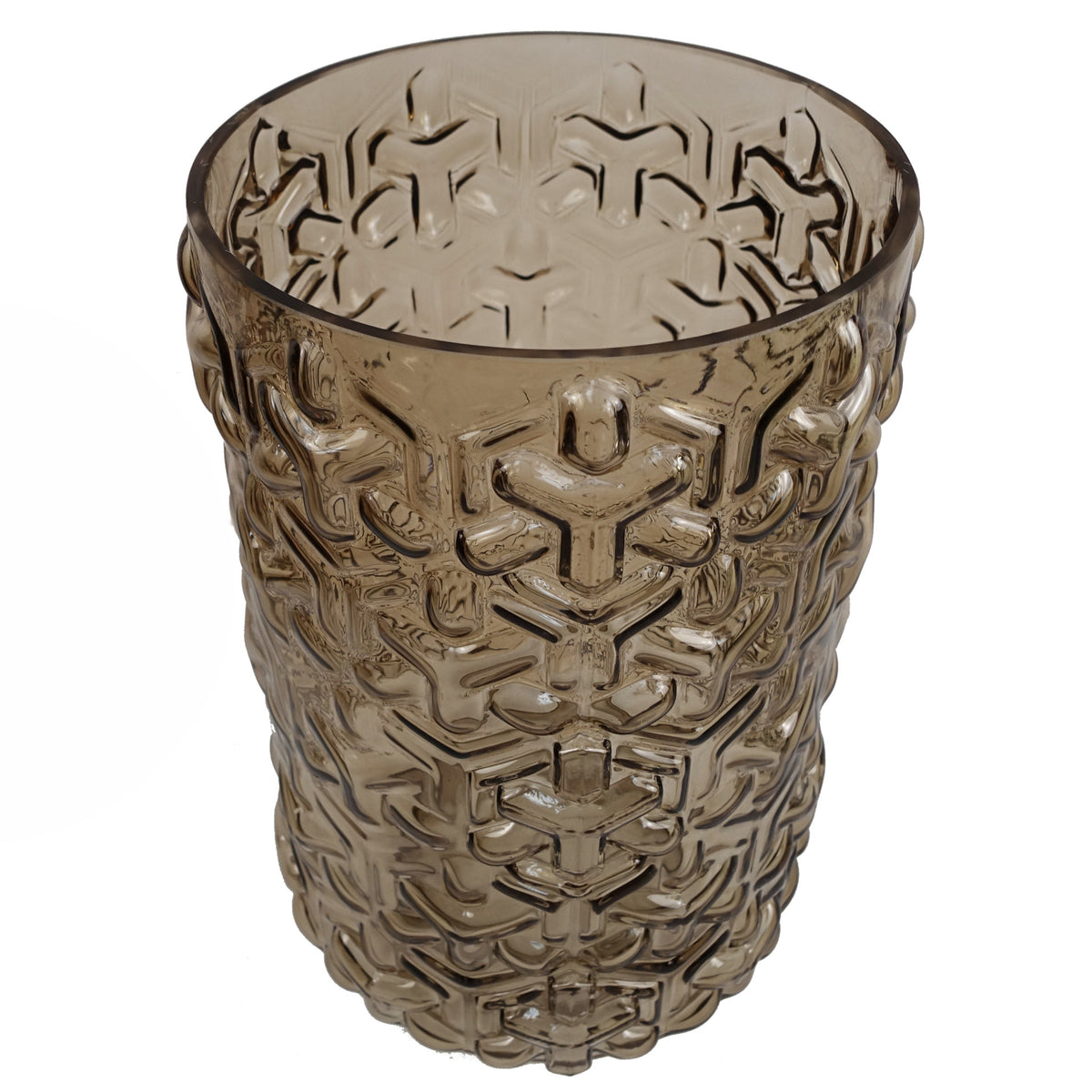 29cm Embossed Chestnut Glass Vase – image 4