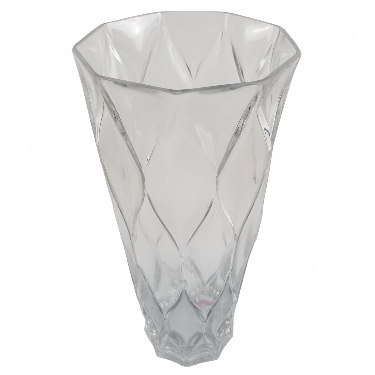 35cm Clear Chunky Ridged Glass Vase – image 4