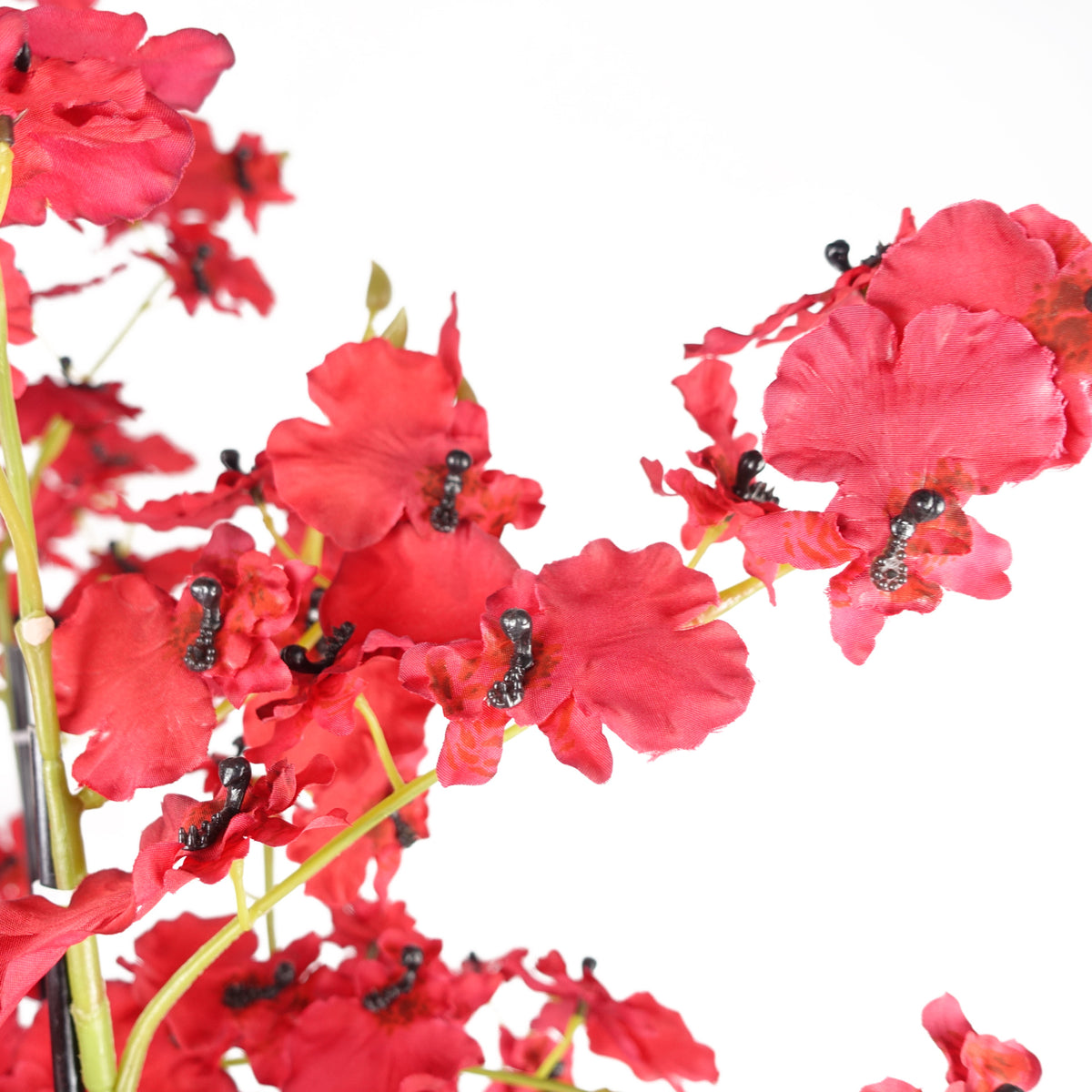90cm Oncidium Artificial Orchid Red in Stoneware Planter – image 2