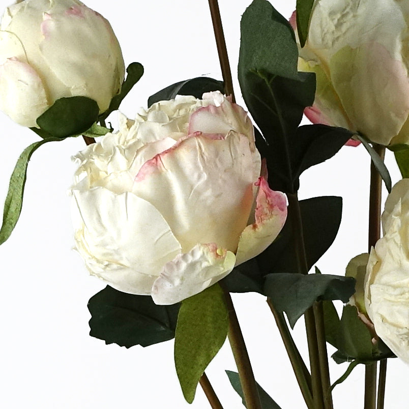 55cm Peony Artificial Flower Stems - 4 flowers 3 buds – image 9