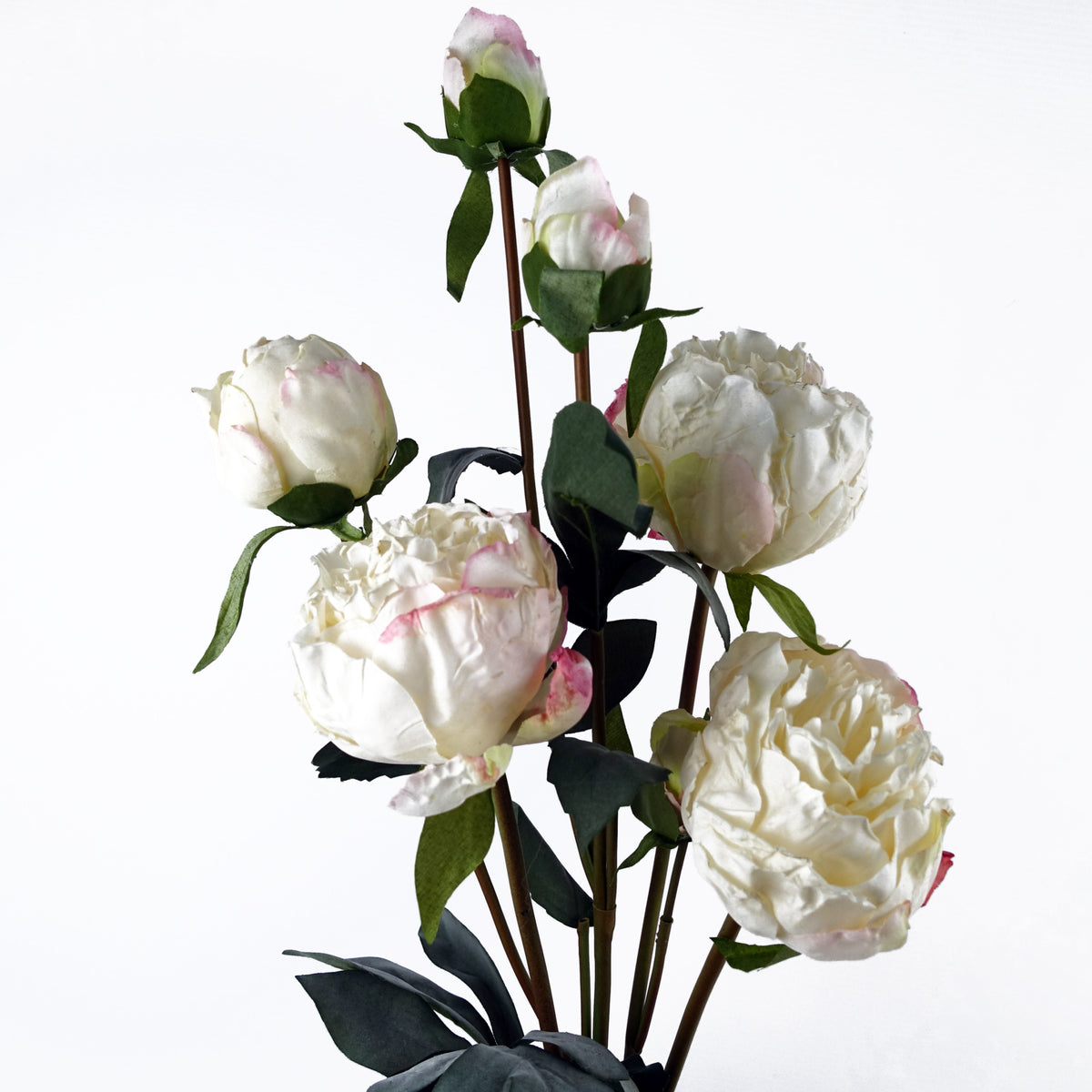 55cm Peony Artificial Flower Stems - 4 flowers 3 buds – image 5