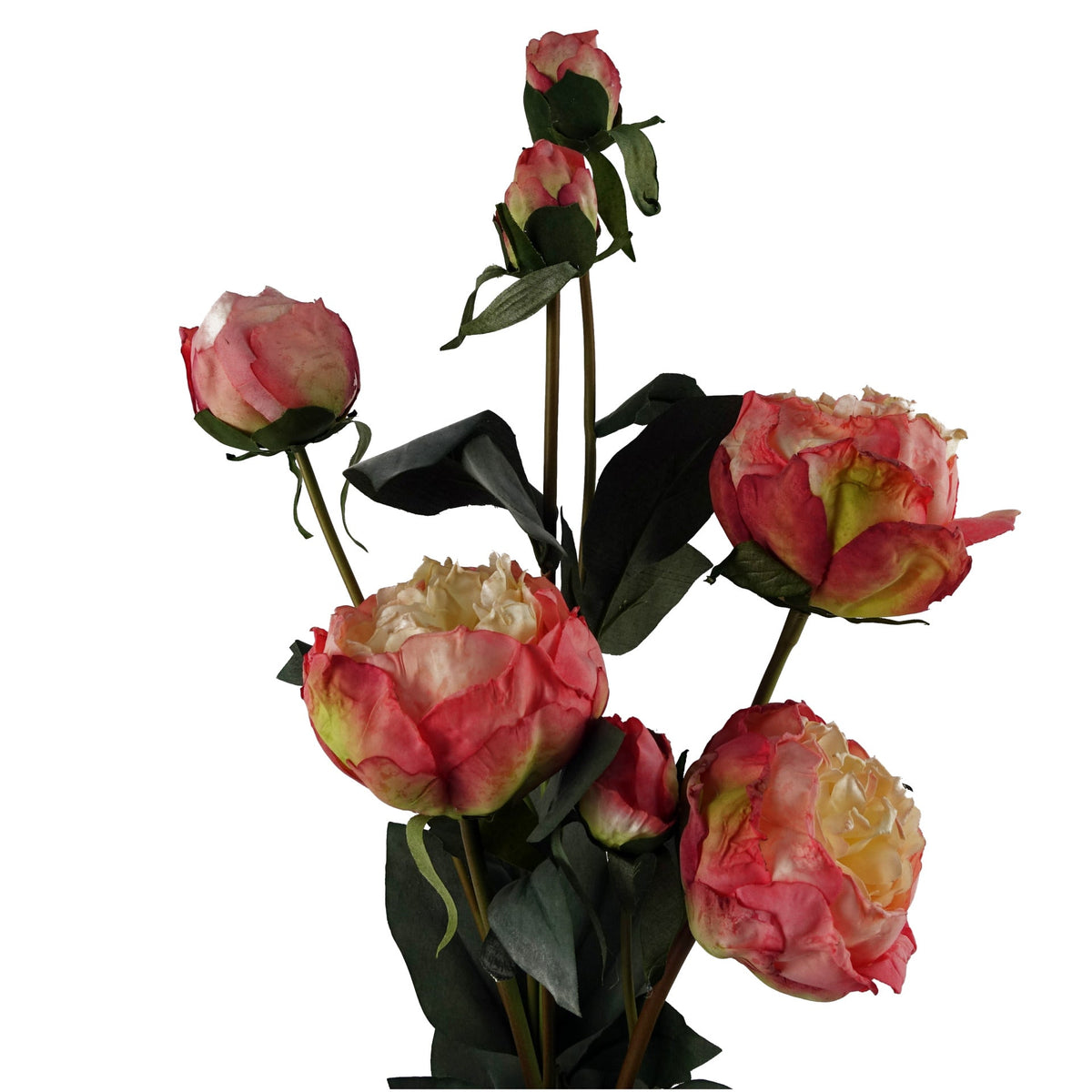 55cm Peony Artificial Flower Stems - 4 flowers 3 buds – image 7