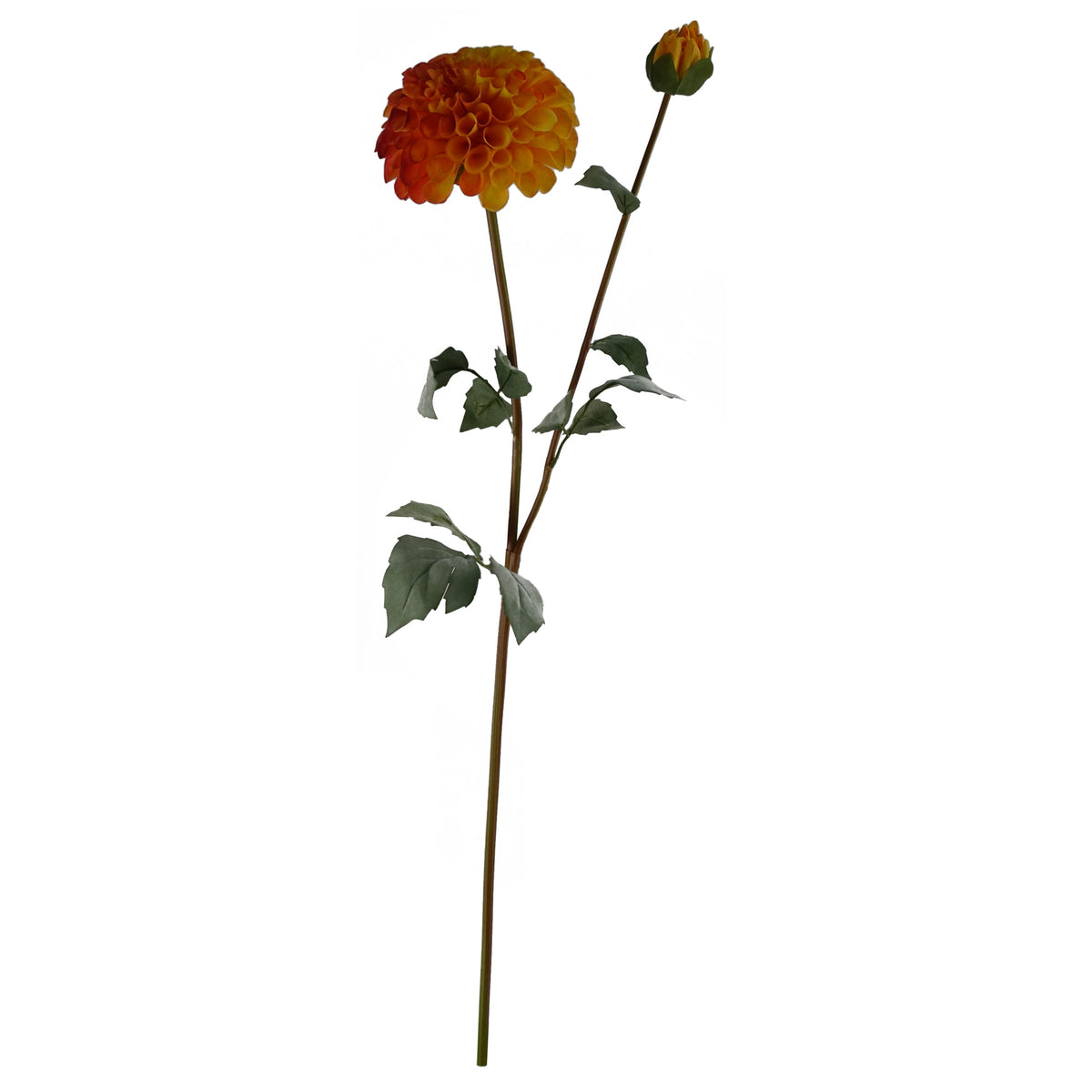 75cm Artificial Orange Dahlia and Fern Display – image 6