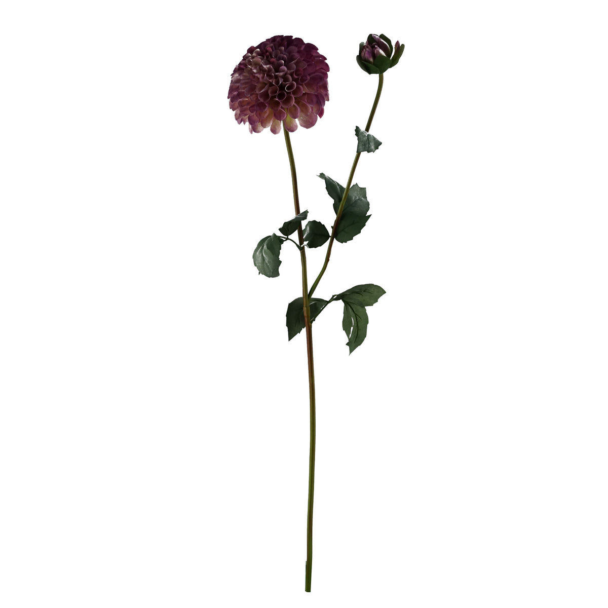 50cm Pretty Artificial Pink Dahlia Display Glass Vase – image 2