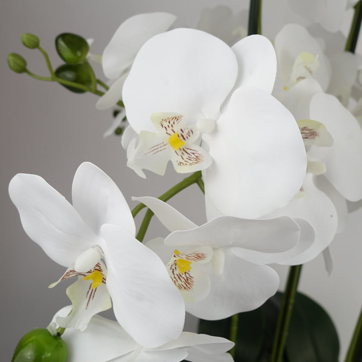 60cm Orchid Artificial White - Gold Ceramic Planter – image 3