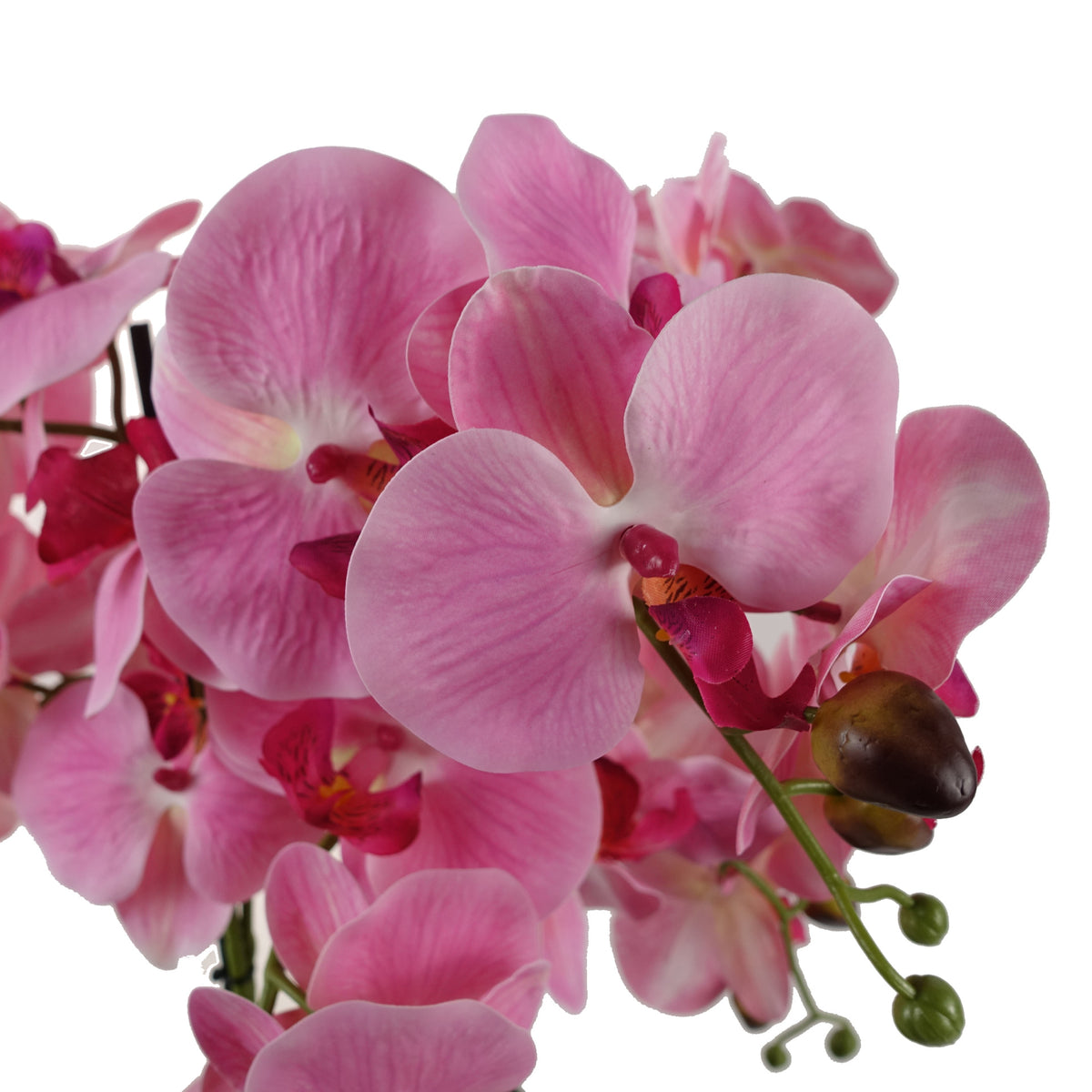 50cm Artificial Orchid with Glass Planter - Pink – image 3