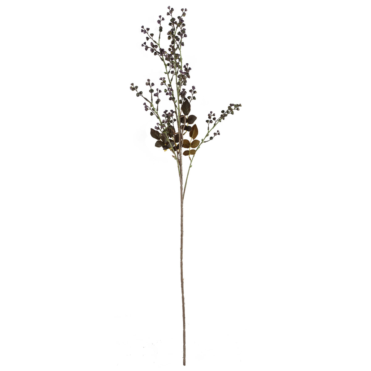 100cm White Artificial Blossom and Berries Glass Vase – image 3