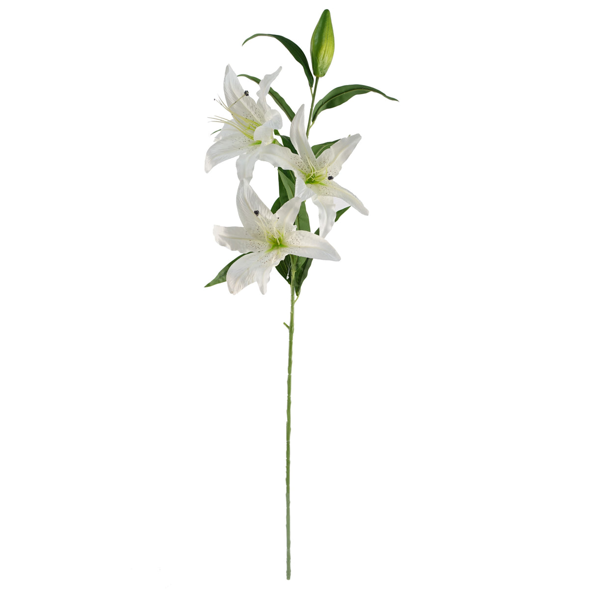 100cm Artificial Lily Palm Flowers Glass Ball Vase – image 4