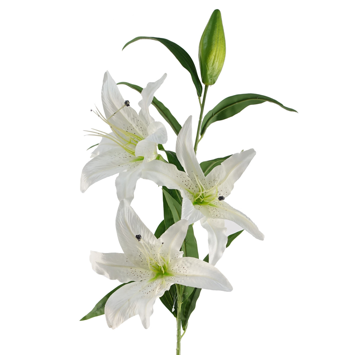 100cm Large Artificial Lily Stem with 3 Flowers – image 3
