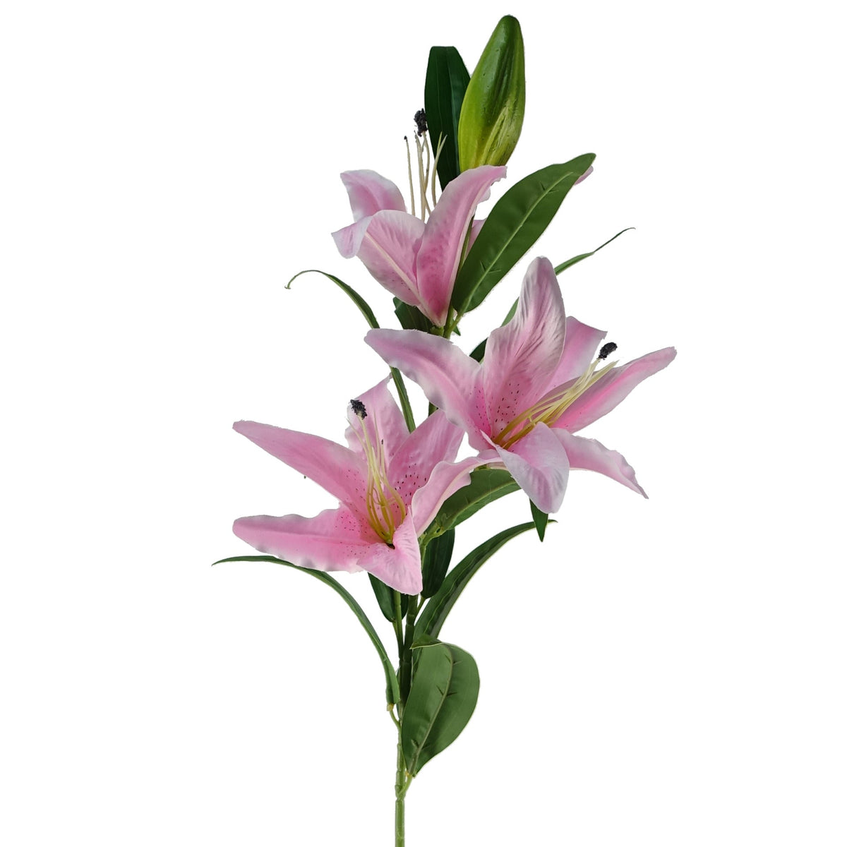 100cm Large Artificial Lily Stem with 3 Flowers – image 25
