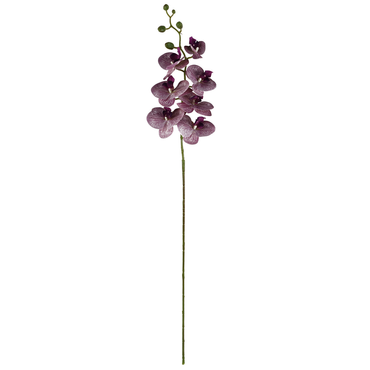70cm Grey Glass Vase Artificial Orchids and Roses – image 3