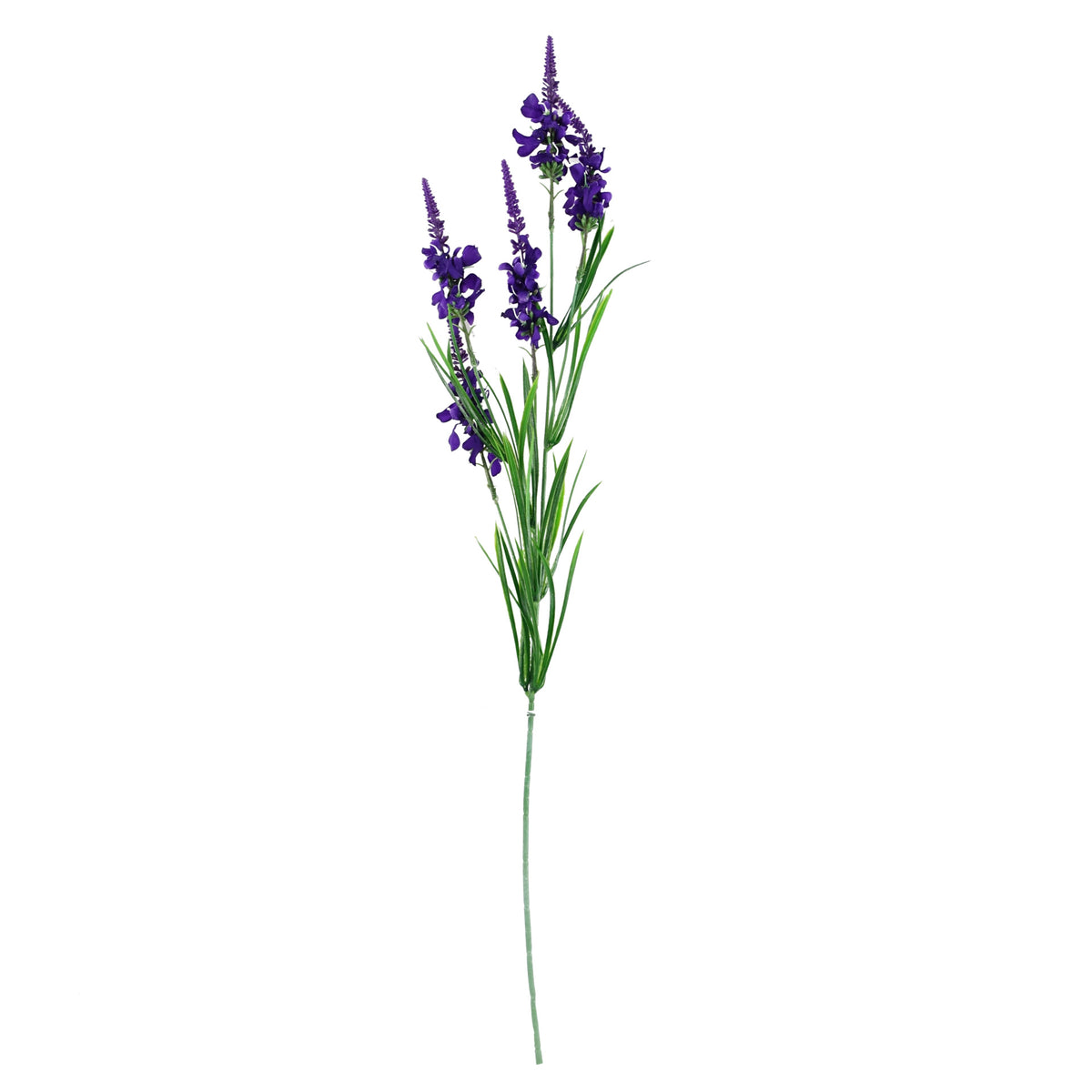 80cm Artificial Purple Larkspur and Berries Glass Vase – image 2